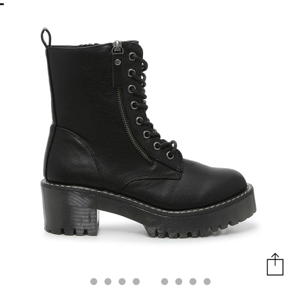 👣MIX No. 6 Rocklyn Shimmer Leopard Combat Boots - Picture 2 of 16